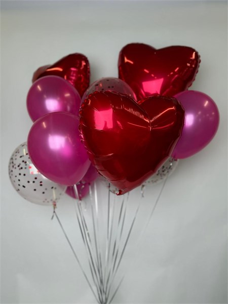 Сет из шаров с сердцами 2352