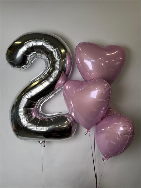 Сет цифра + сердца 2353