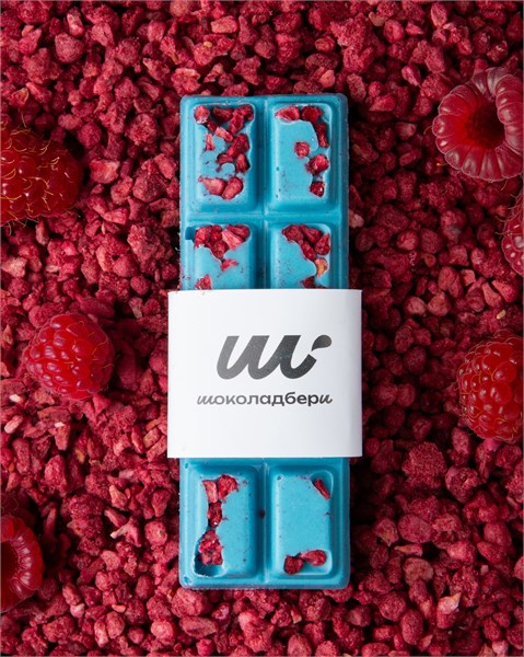 Шоколад "Голубая малина" маленькая плитка 2383