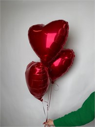 Сет из 3 красных сердец 2369