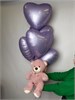 Сет 5 сердец с плюшевым мишкой 2365