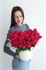 51 роза в шляпной коробке 2466